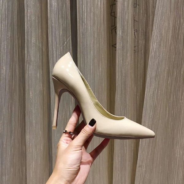 

high heels dress shoes women red bottom high heels patent leather slip-on stiletto heel shoes women red sole dress shoes with box, Black