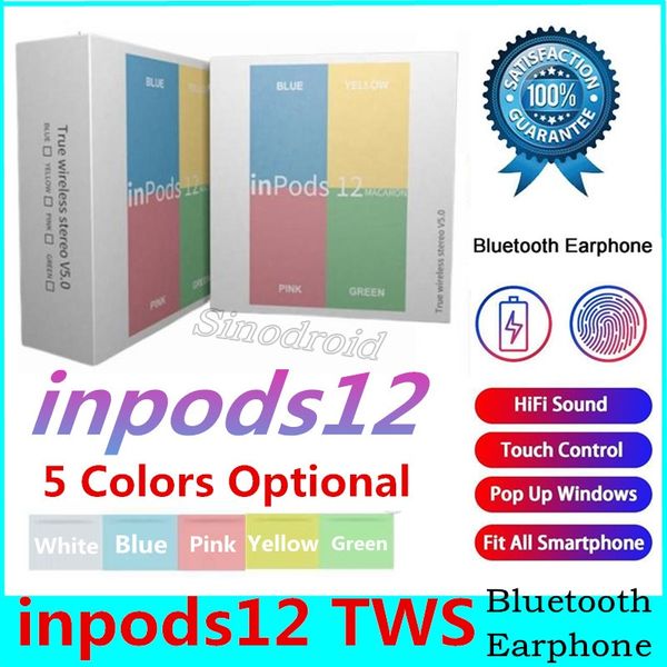 

colorful inpods 12 inpods12 i12 macaron color bluetooth wireless tws earphone pop up window touch earbuds earphone for all smart phone