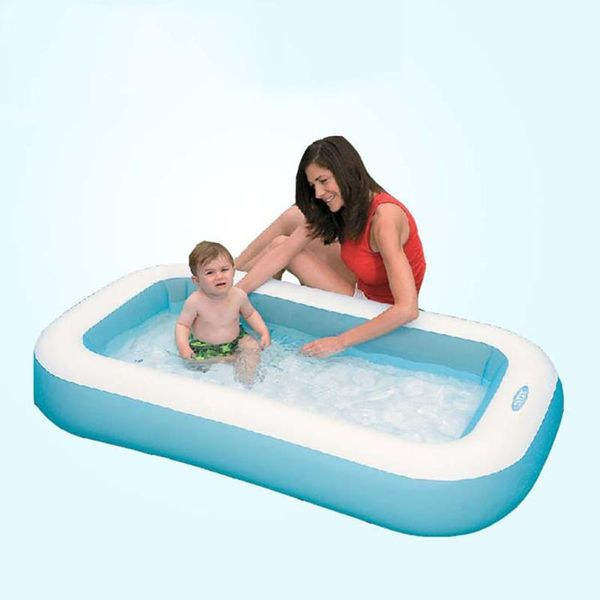 

kids children's inflatable square swimming pool babys solid rectangular kids paddling play pool blue household out#g4