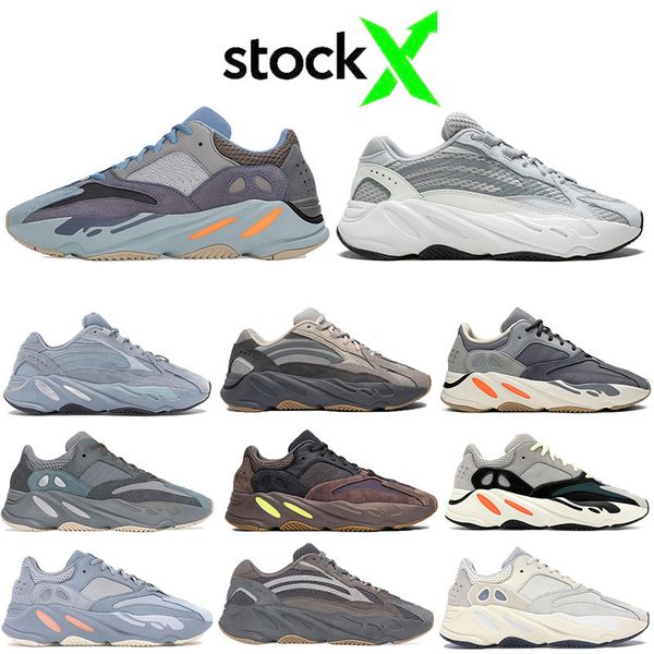 

new 700 mens running shoes carbon hospital teal blue wave runner 700s tephra inertia mauve analog magnet kanye west sports sneakers