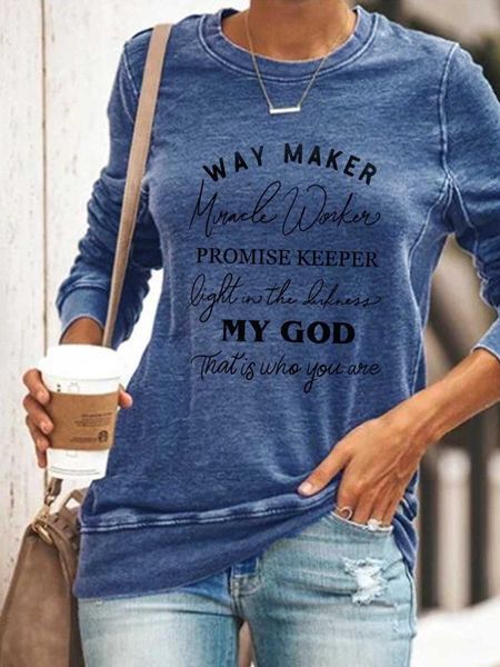 

way maker promise keeper light in the darkness my god christian print women harajuku aesthetic t shirt female graphic tees, White