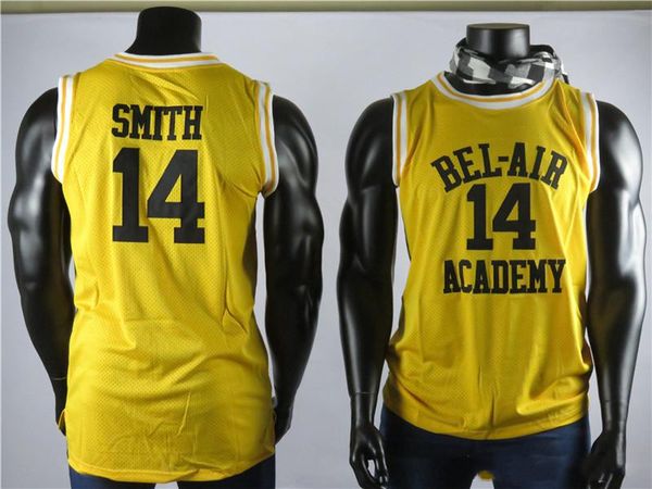 

the fresh prince of bel-air 14 will smith tropics semi pro movie men's jersey 100% stitched basketball jersey embroidered, Black;red