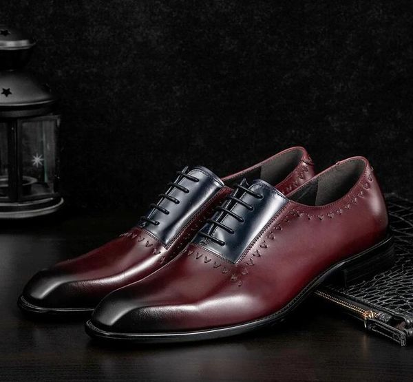 

men leather shoes low heel casual shoes dress brogue spring ankle boots vintage classic male casual ps547, Black