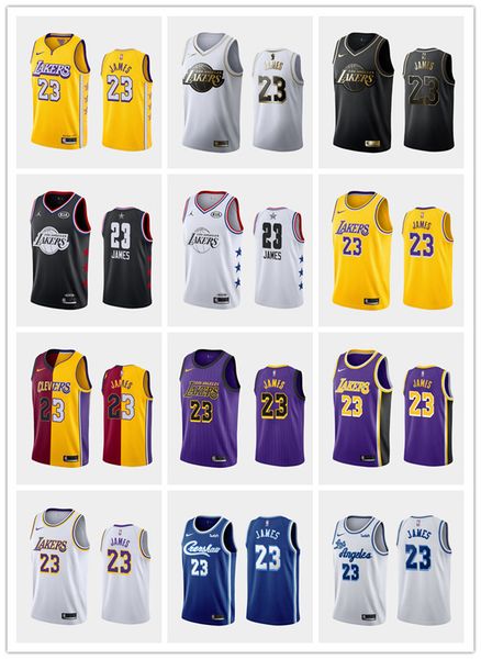 

Лос-Анджелес Лейкерс мужские Леброн Джеймс #23 НБА 2019-20 городской ассоциации значок баскетбол Джерси