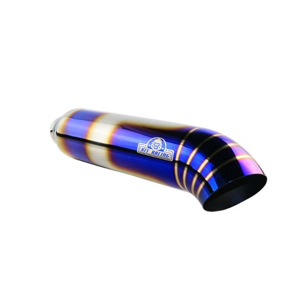 

jzz universal 2.5'' stainless steel 201 blue exhaust muffler kit racing muffler