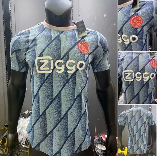 

2020 21 ajax soccer jerseys player version 2021 #10 tadic huntelaar neres tagliafico uniform #11 promes ziyech football shirt men + kids set, Black;yellow