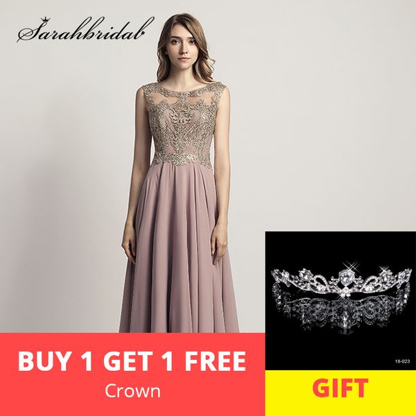 

2019 prom dresses long sheer neck mocha blush chiffon embroidery beaded new evening party gowns floor length a line cc475, White;black