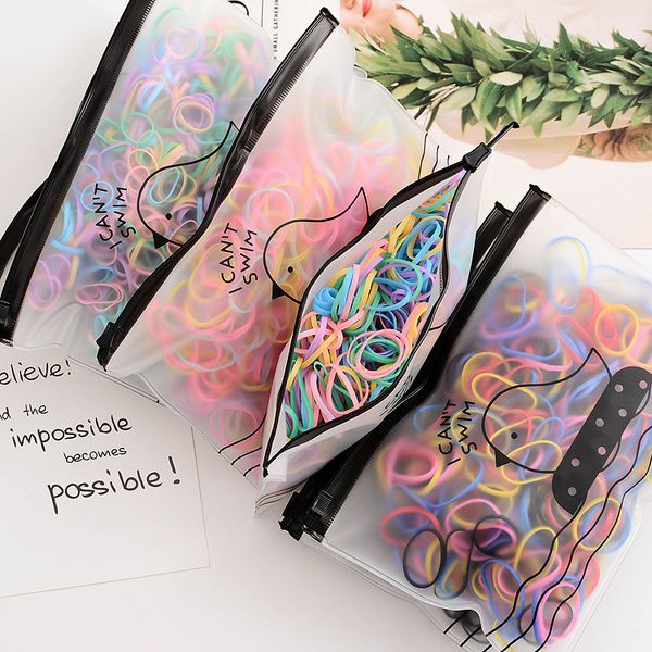 

1000pcs/pack girls colorful small disposable rubber bands gum for ponytail holder elastic hair bands fashion hair accessories, Slivery;white