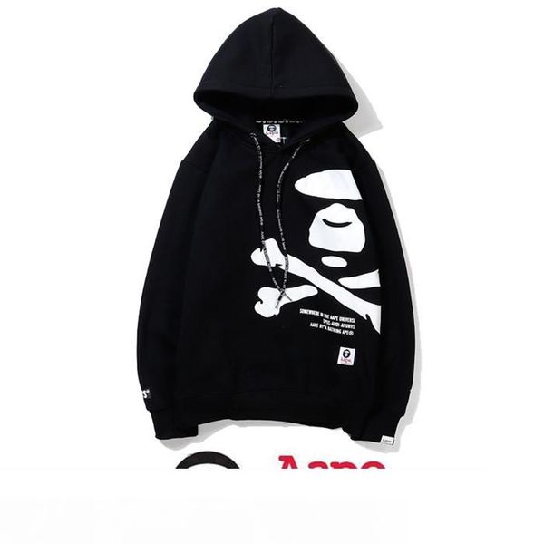 

designer men hoodies fashion brand clothing mastermind japan black print cotton pullover hooded fleeces sweatshirt