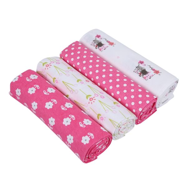 

4 pieces/batch cotton baby soft newborn baby blanket blanket newborn wrap girl