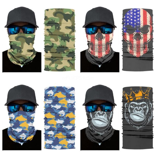

2020 face mask washable american election printing dustproof masks outdoor cycling neck magic skull scarf bandana designer mask ljj #30#316, Blue;black