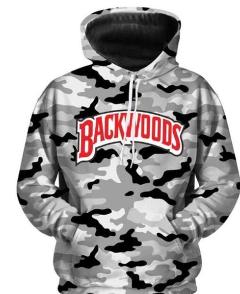 

brand backwoods camouflage hoodies street men's clothing designer bw sleeve sweatshirts fashion letter sweater shirts, Black