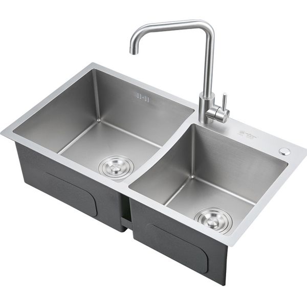 2019 Luxury Multiple Sizes Stainless Steel Double Bowl Top Mount