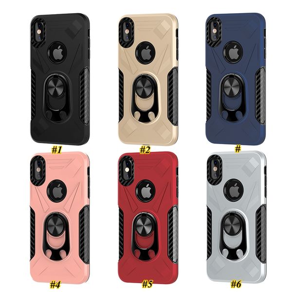 

For iphone 11 pro 8 plu 6 x max xr carbon fiber ca e with opener functional 360 degree rotation ring holder for am ung note 10 pro 10e