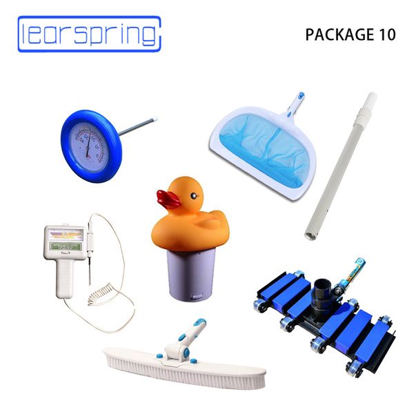 

pool & accessories 1 lots package vacuum head brush skimmer floating box swimming cleaning and suction tool with