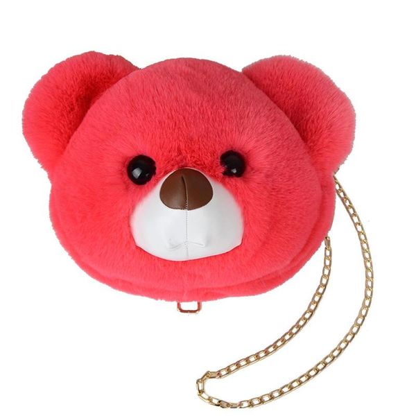 

pinshang women cute plush fashion cartoon bear single shoulder bag