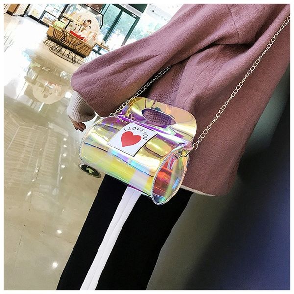 

2020 new shoulder bag women's peach heart cylinder casual fashion mini messenger bag ladies