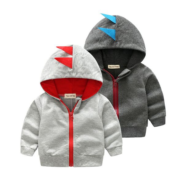 

new baby jacket boy cartoon hooded spring autumn coat baby outerwear 8bb022, Blue;gray