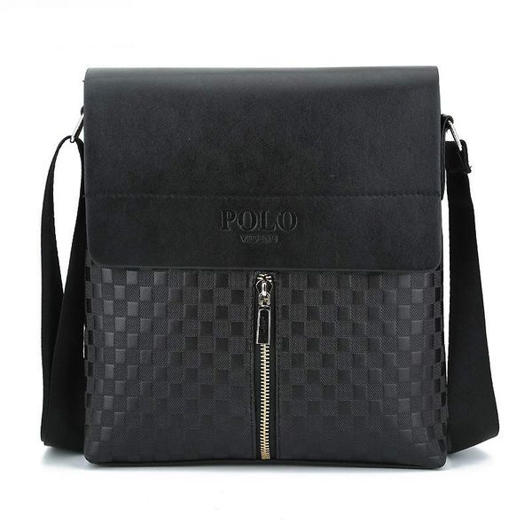 

Plaid Men Crossbody Bag Small PU Leather Small Handbags Casual Flap Brand Shoulder Bags For Male Messenger Bag NPL023