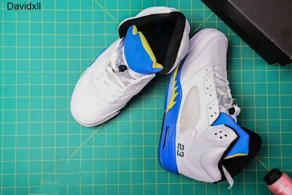 

come with box 5 white varsity maize varsity royal black designer man basketball shoes 2013 release v laney fashion trainers size40-47