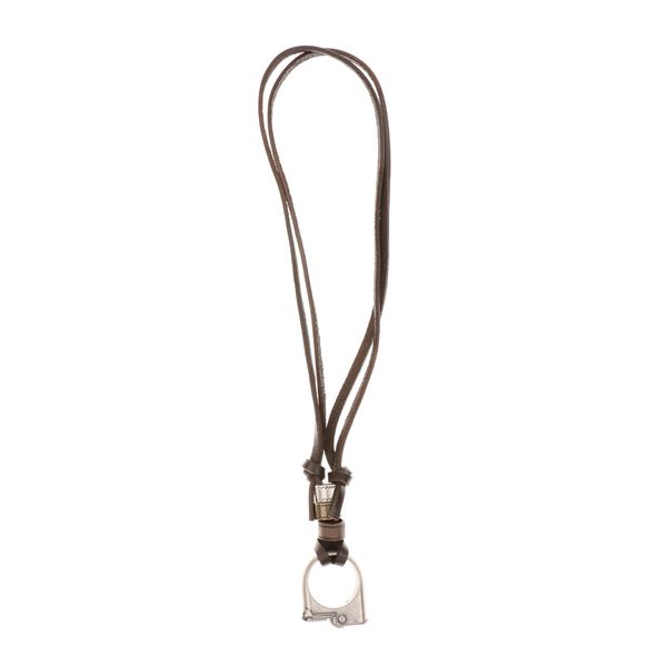 

vintage artificial leather lighter design pendant necklace jewelry, Silver