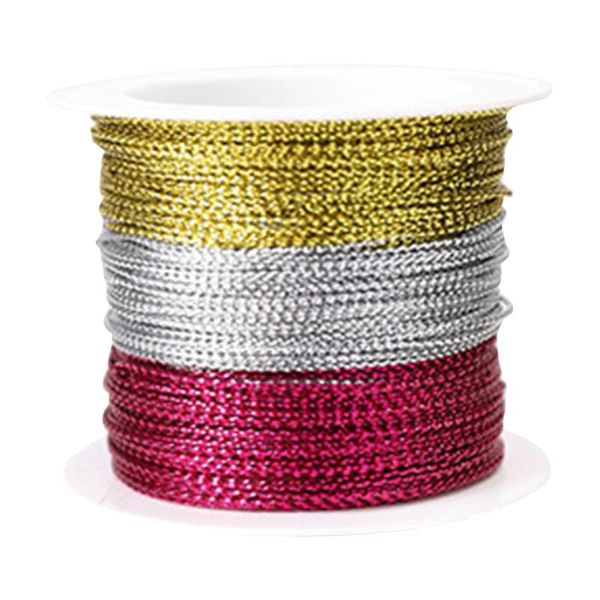 

trademark sewing accessory packing gold twine string home with coil portable multi purpose thread for jewelry diy craft wedding, Black;white