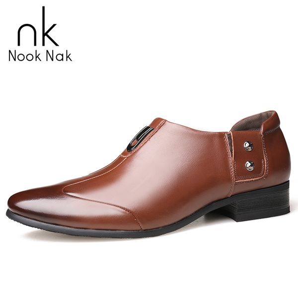 

italian men dress shoes slip on fashion men leather moccasin glitter formal male shoes pointed toe leather for, Black