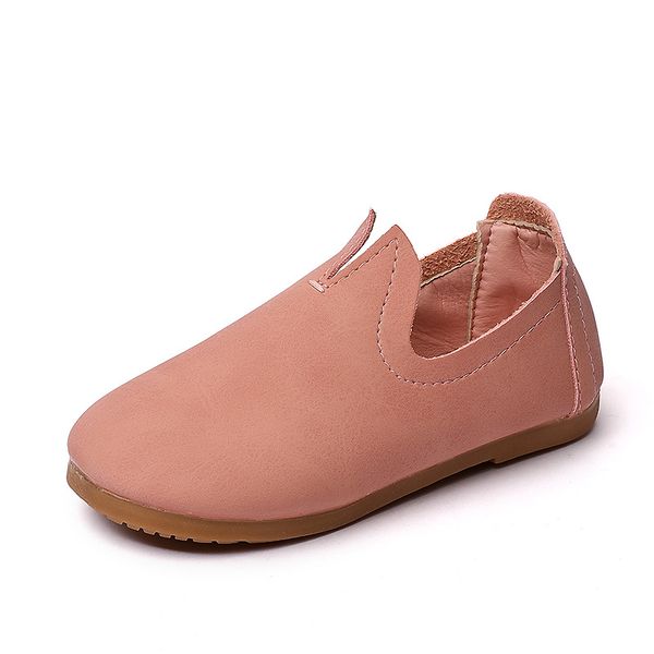 

2019 осени новой моды розовой кожи кожа ребро мягких мужчины и женщины дети досуг спорт принцесса обуви девочек принц, Black;grey