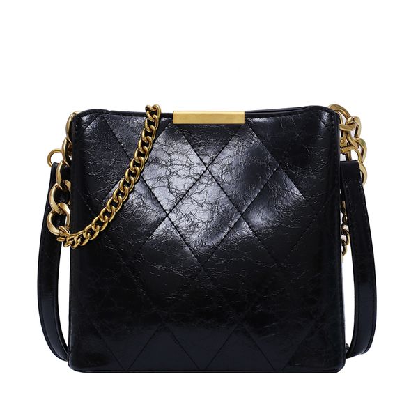 

new style fashion rhombus chain shoulder bucket bag