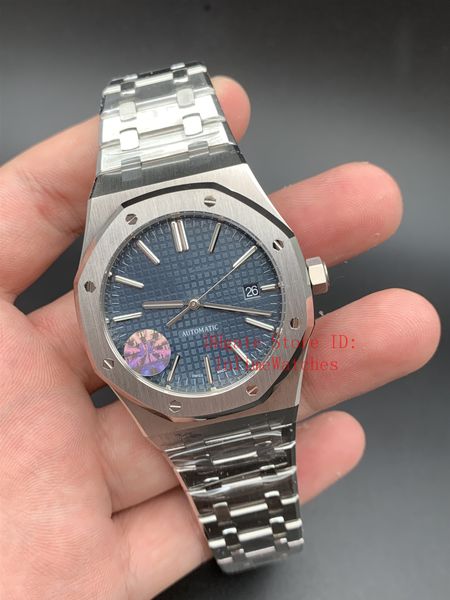 

4 color jf upgrade v5 edition 41mm blue textured dial miyota 9015 cal.3120 movement full steel mens watches 15400 dive royal wristwatches, Slivery;brown