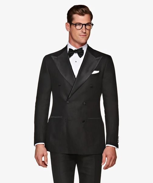 

brand new black groom tuxedos double-breasted men wedding tuxedo fashion men jacket blazer men prom dinner/darty suit(jacket+pants+tie) 1851, Black;gray