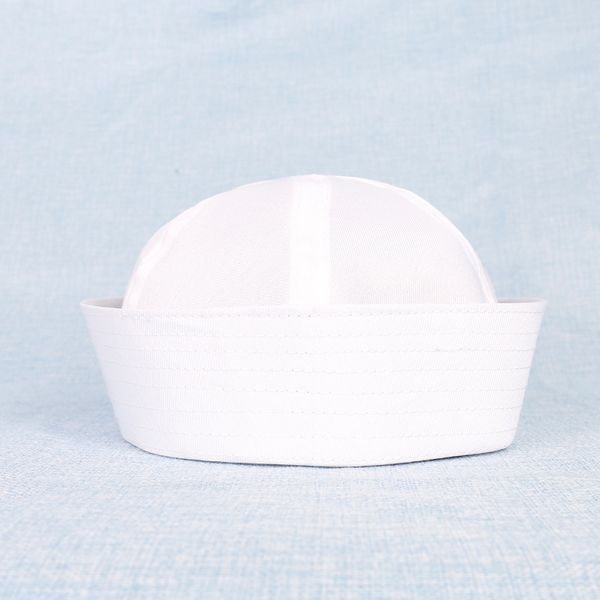 

fashion fancy dress party costume cosplay white sailor navy hat cap with anchor props kids sailor costume man child hat, Blue;gray