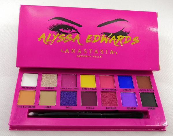 

Макияж глаз Alyssa Edwards Rose Red Eye Shadow Palette 14 цветов матовая прессованная палитра теней для век с кистью для макияжа от DHL