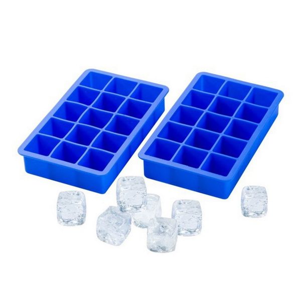 

new fruits desserts ice-cream silicone molds diy kitchen tools 15 grids eco-friendly ice cube maker square cavity tray