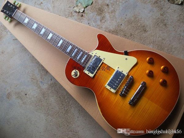 

Cg paul factory cu tom hop relic cherry unbur t flame billy gibbon ignture lp electric guitar whole ale hipping