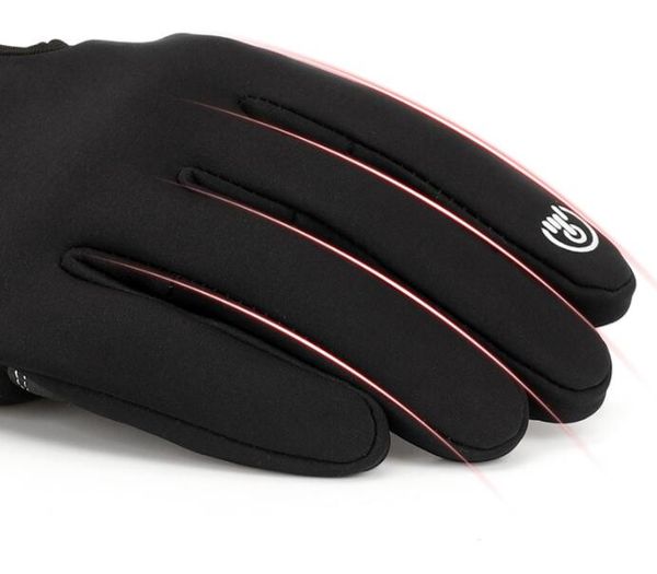 

fashion-screen gloves for men and women outdoor gloves windproof thermal cycling full finger zipper sport with velvet mountaineeri, Blue;gray