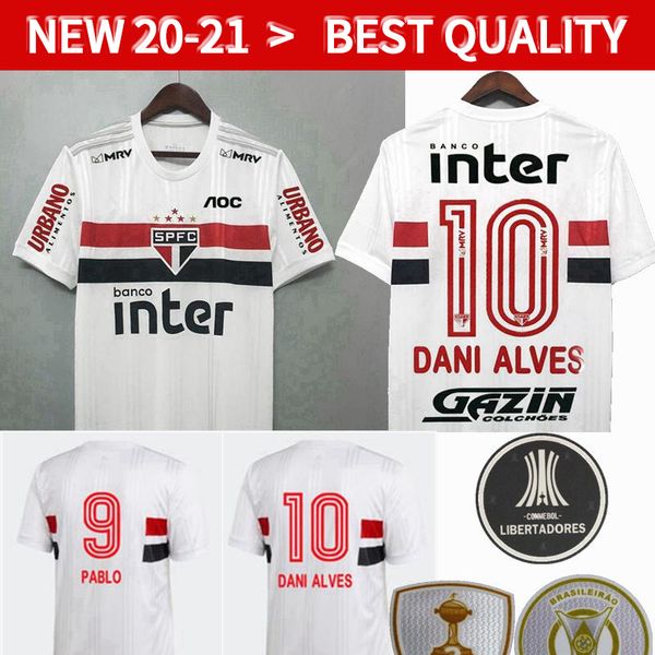

2020 2021 sao paulo soccer jerseys sao paulo pato pablo dani alves 19 20 21 training football men and kids shirt, Black