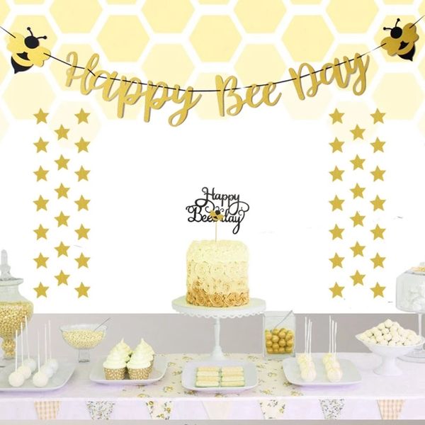 2019 Bee Party Banner Bumble Bee Birthday Party Decor Bumble Bee