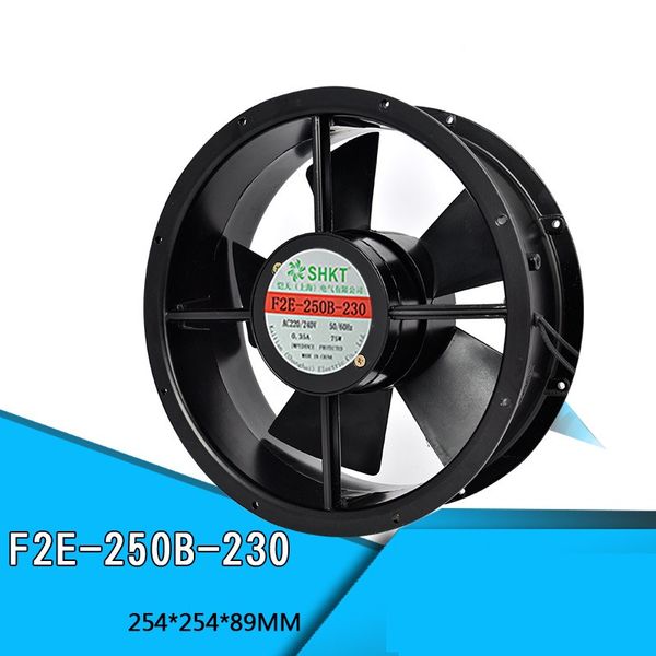 

f2e-250b-230 220v axial fan cabinet cooling fan 254*254*89mm 75w 0.3a double ball bearing pure copper motor full metal blower