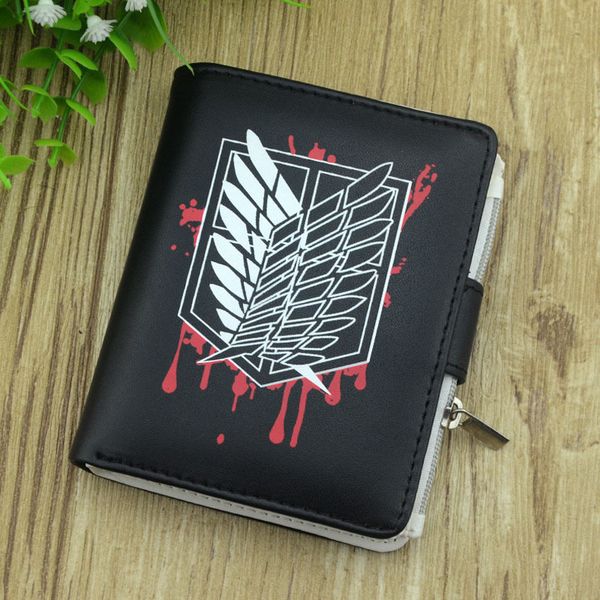 

designer wallet purse new men wallets totoro naruto captain america fate attack on titan wallet card holder anime purses& wallets black, Red;black