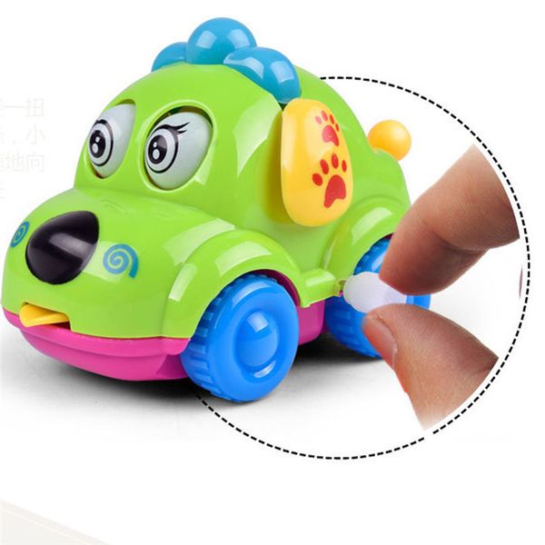 

2019 children clockwork funny wind up toys cartoon puppy tongue clockwork car educational toys fro kids