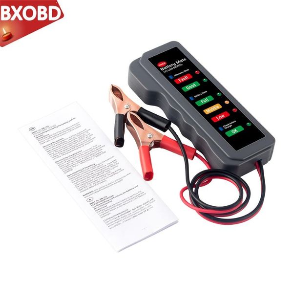

car digital battery tester bm310 auto checker alternator 12v 6led lights display for car vehicle motorcycle