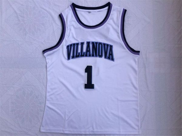 

ncaa villanova wildcats #1 jalen brunson college basketball jerseys - white, Black