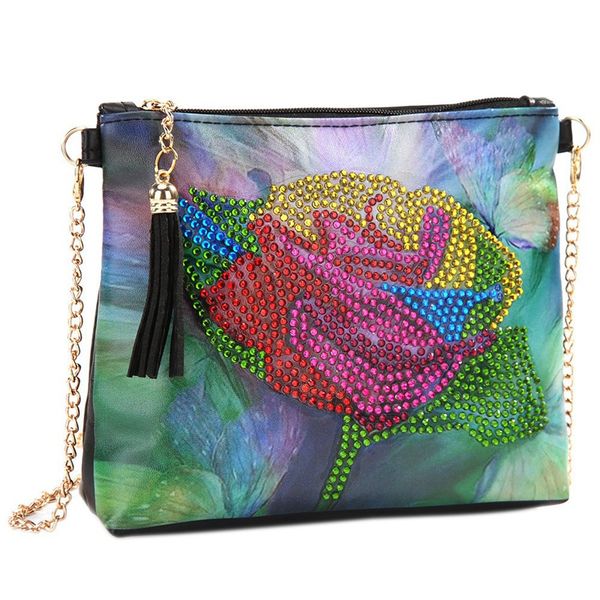 

diy diamond painting wallet shoulder messenger bag hand-diamond material kit