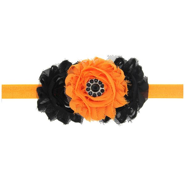 

sunflower zephyr chiffon flower baby headwear halloween headband for girls hair accessories holiday party, Slivery;white