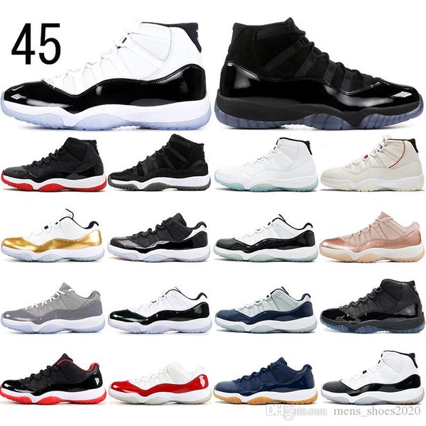 

2020 air jordan retro designer concord 45 basketball shoes men running trainer 11 cap and gown low sport sneakers size 36-47
