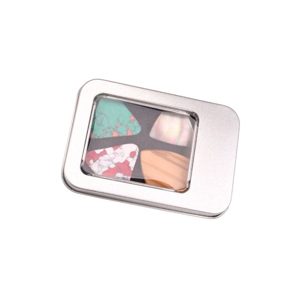 

портативный 4-х частей оболочки деревянная гитара бас плектры с коробкой хранения