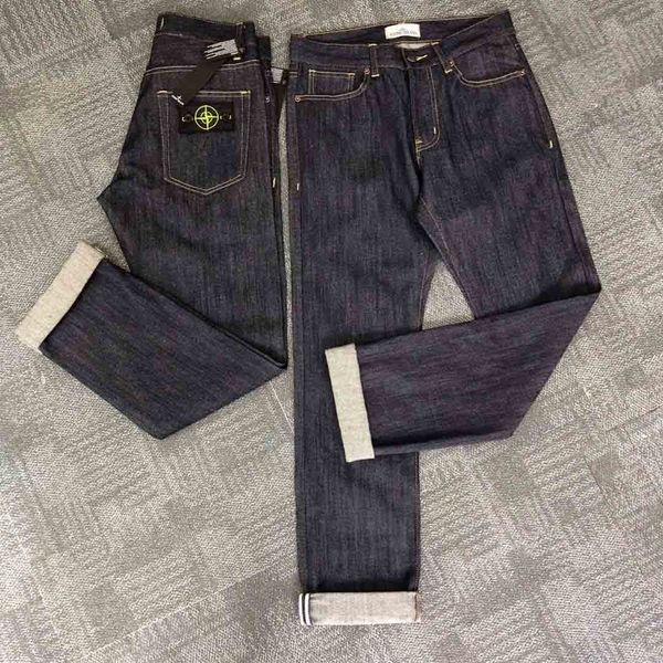 

stone island classic tide brand casual pants mens designer jeans high end fashion jeans trend wild trousers street hip hop jeans selling, Blue