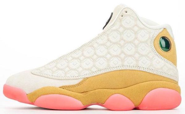 

13s 13 cny coin basketball shoes men women chinese new year ivory and pink sports sneakers with box