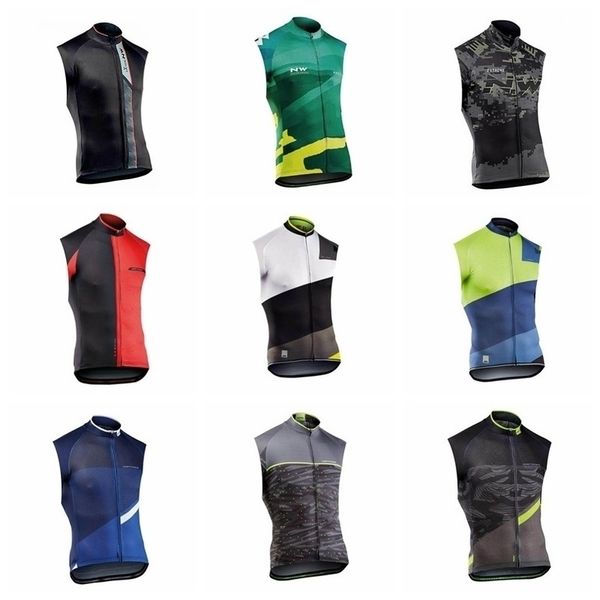 

2019 nw new summer sports clothing bicycle jerseys breathable cycle clothing quick-dry bike shirts mans sleeveless cycling vest k032602, Black
